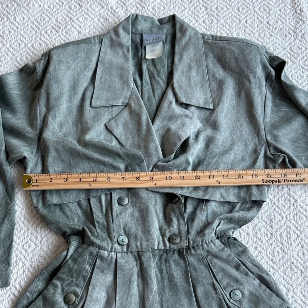 Vintage Rabbit Rabbit Rabbit Aqua Green Romper Size 6 - 100% Rayon - Picture 5 of 7